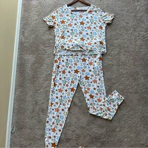 Bamboo Pajama Set Star Print Women’s Large Posh Peanut Top Joggers